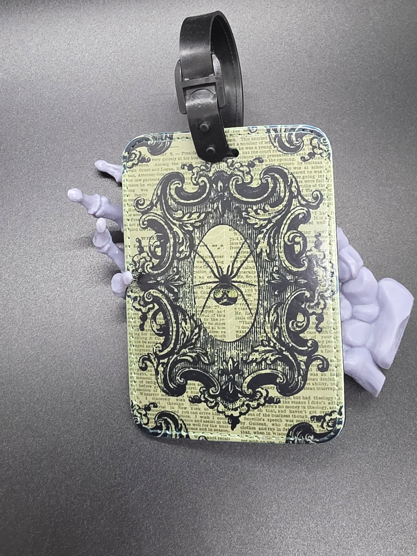 Custom Printed Luggage Bag Tag School Backpack Halloween Vintage Spider