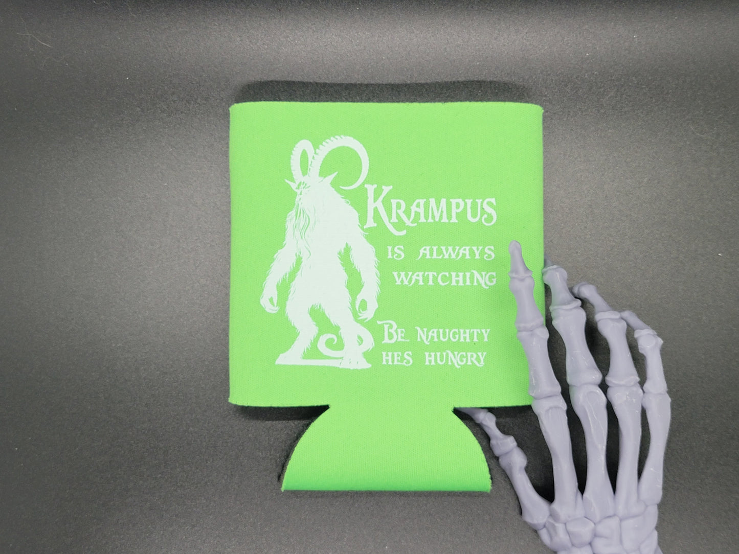 Krampus is Hungry Can Cooler Neoprene Koozie