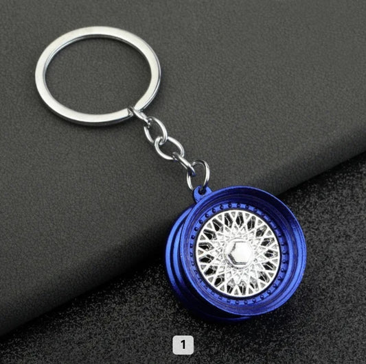 Car Part Rim Key Chain Wheel Metal Alloy