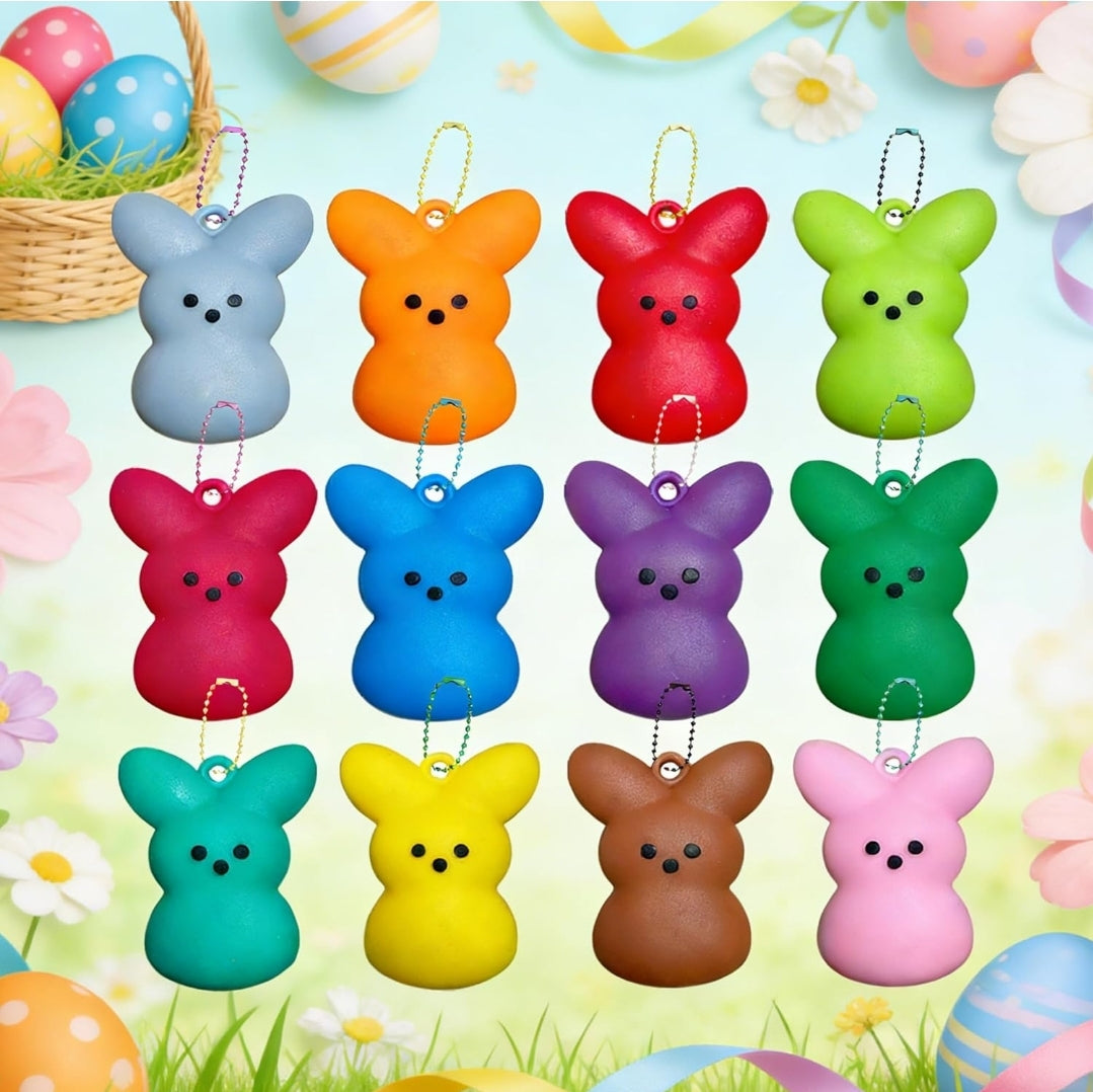 Peep Bunny Soft PVC Keychain