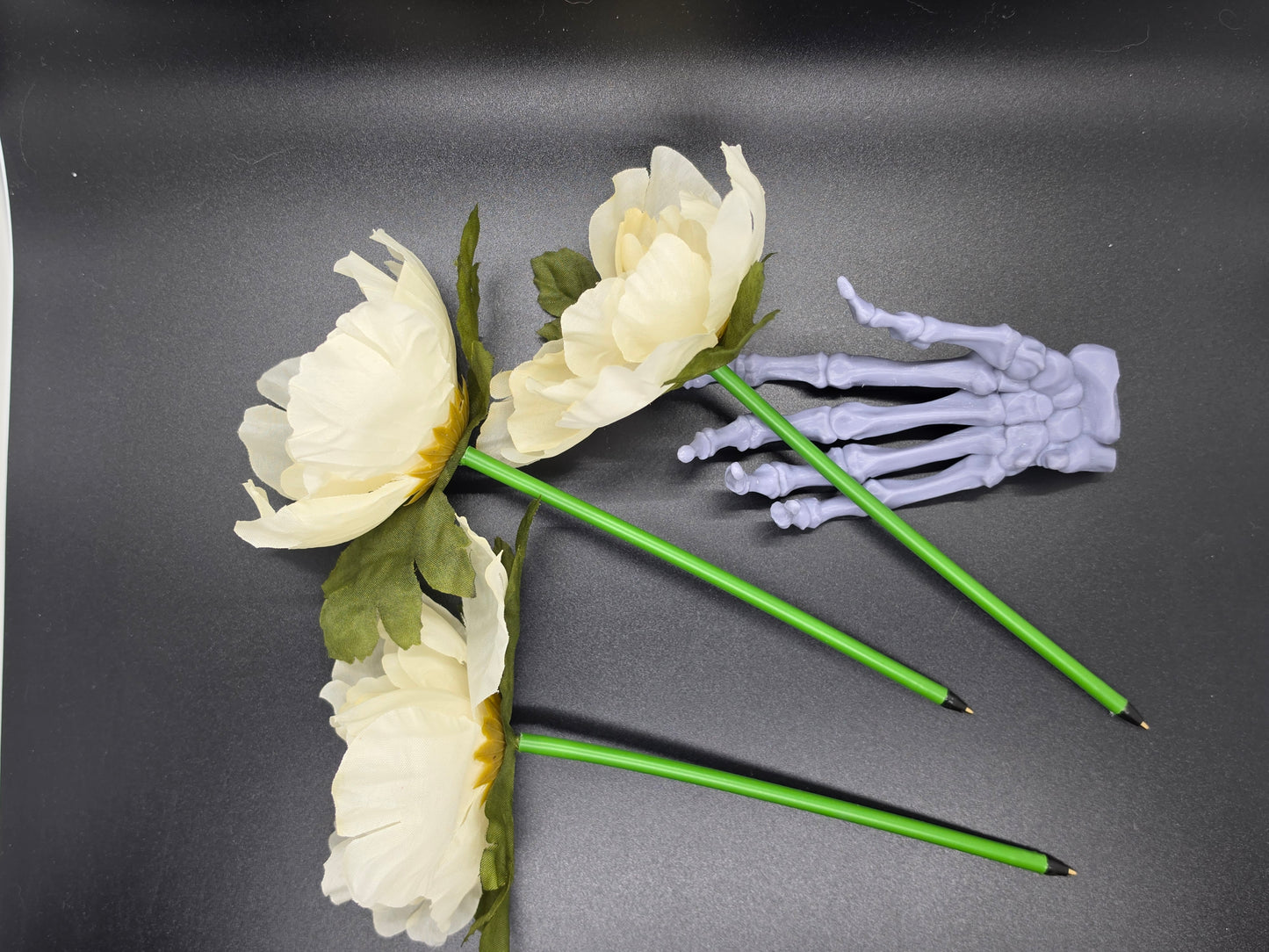 Cream Large Peony Flower Ink Pen Writting Wedding