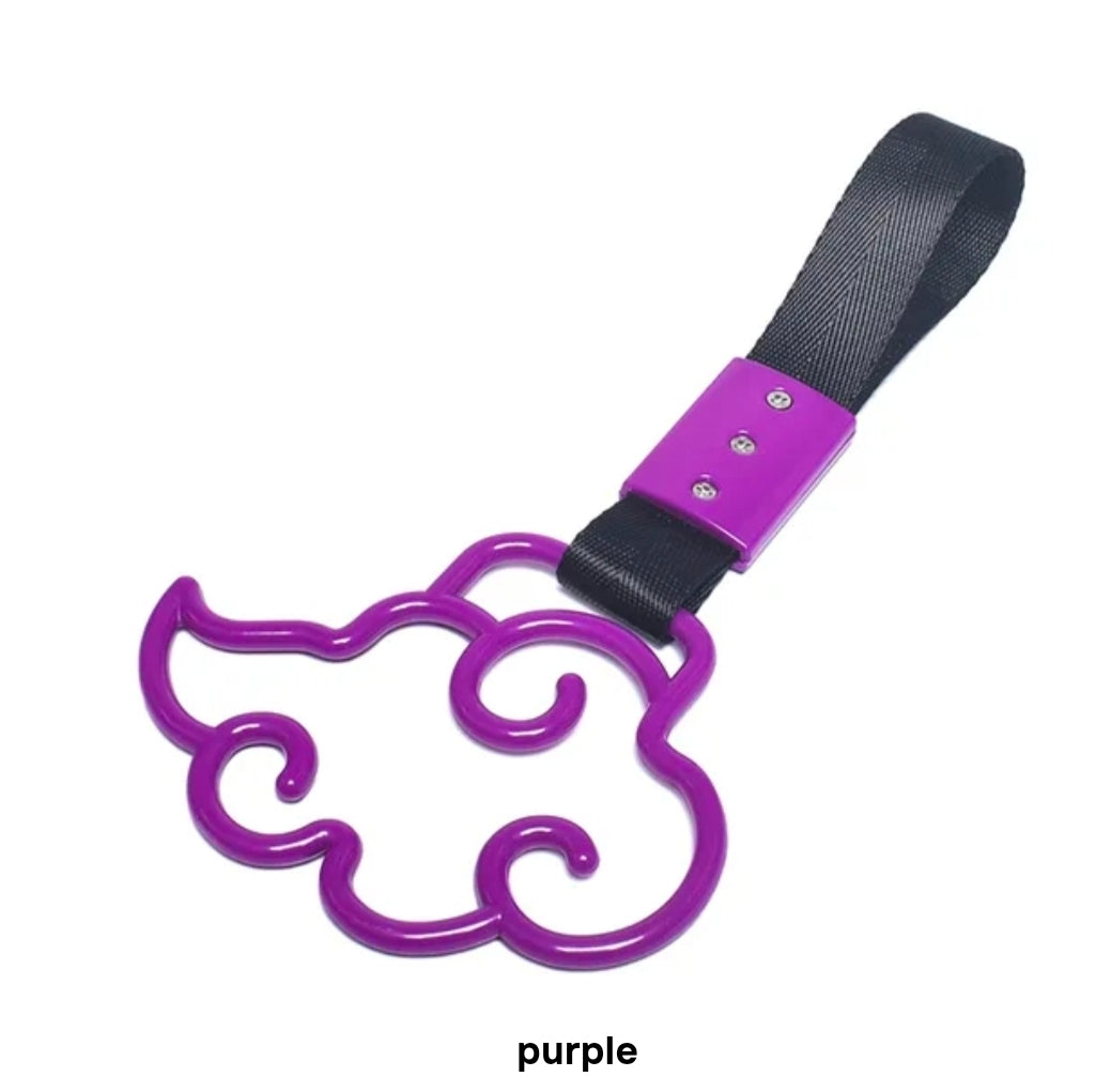 JDM Style Strap Tow Hook Handle Cloud Shape Plastic Car Decoration