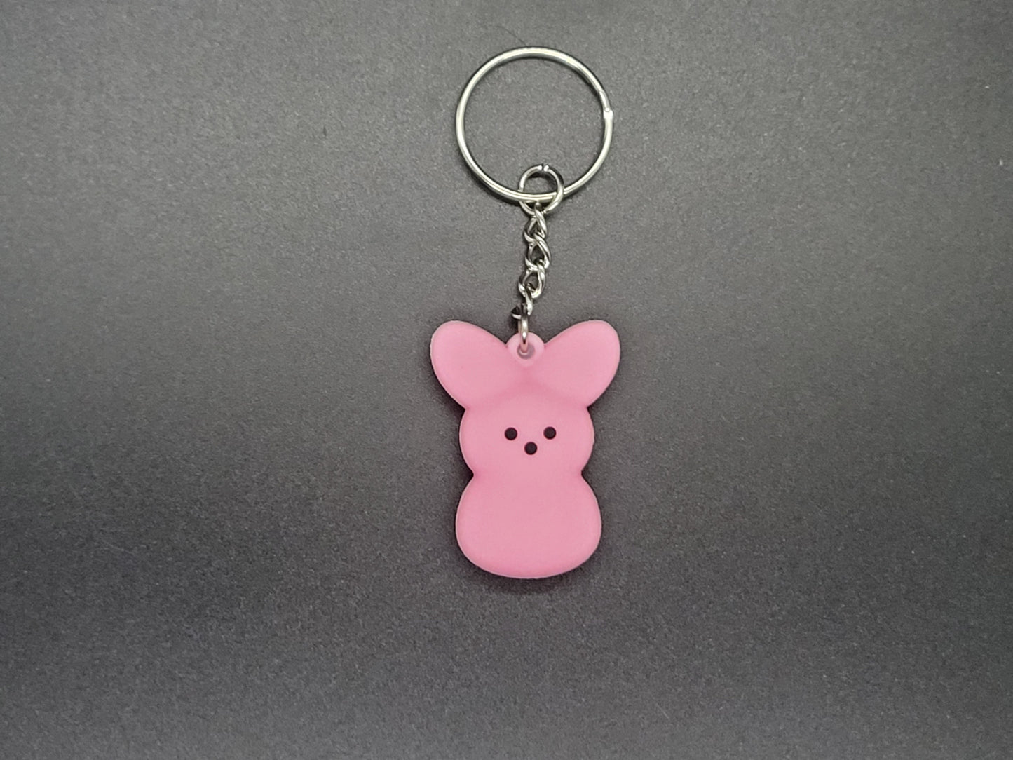 Peep Bunny Soft PVC Keychain