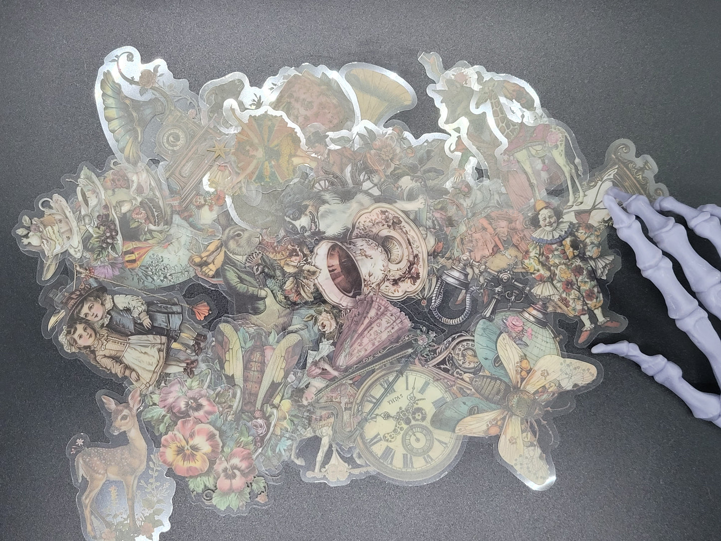 Weird Victorians Clear PET Gothic Vinyl Sticker 10 Pack for Junk Journals Scrapbooks Budget Binders