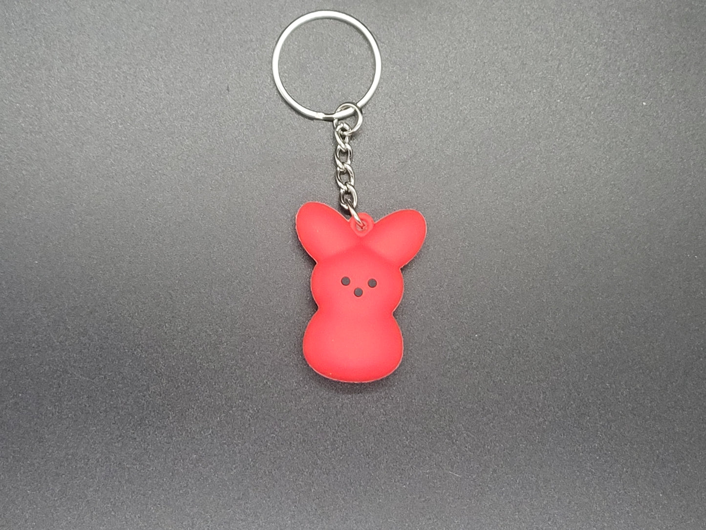 Peep Bunny Soft PVC Keychain