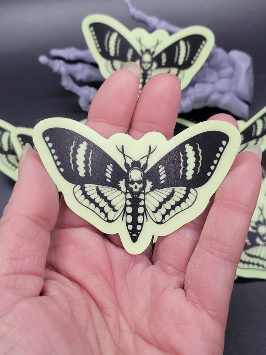 Moth Glow in the Dark Heavy Grade Vinyl Decal