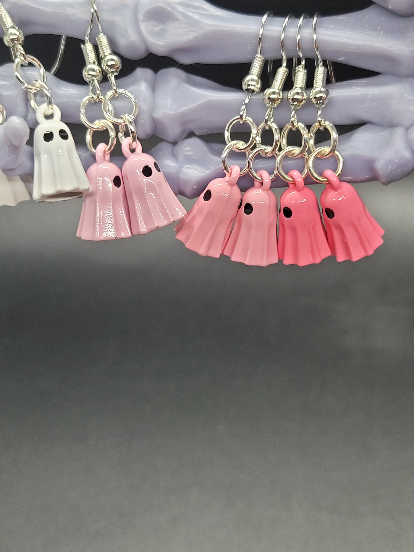 Ghosts Metal Dangle Earrings Light Weight