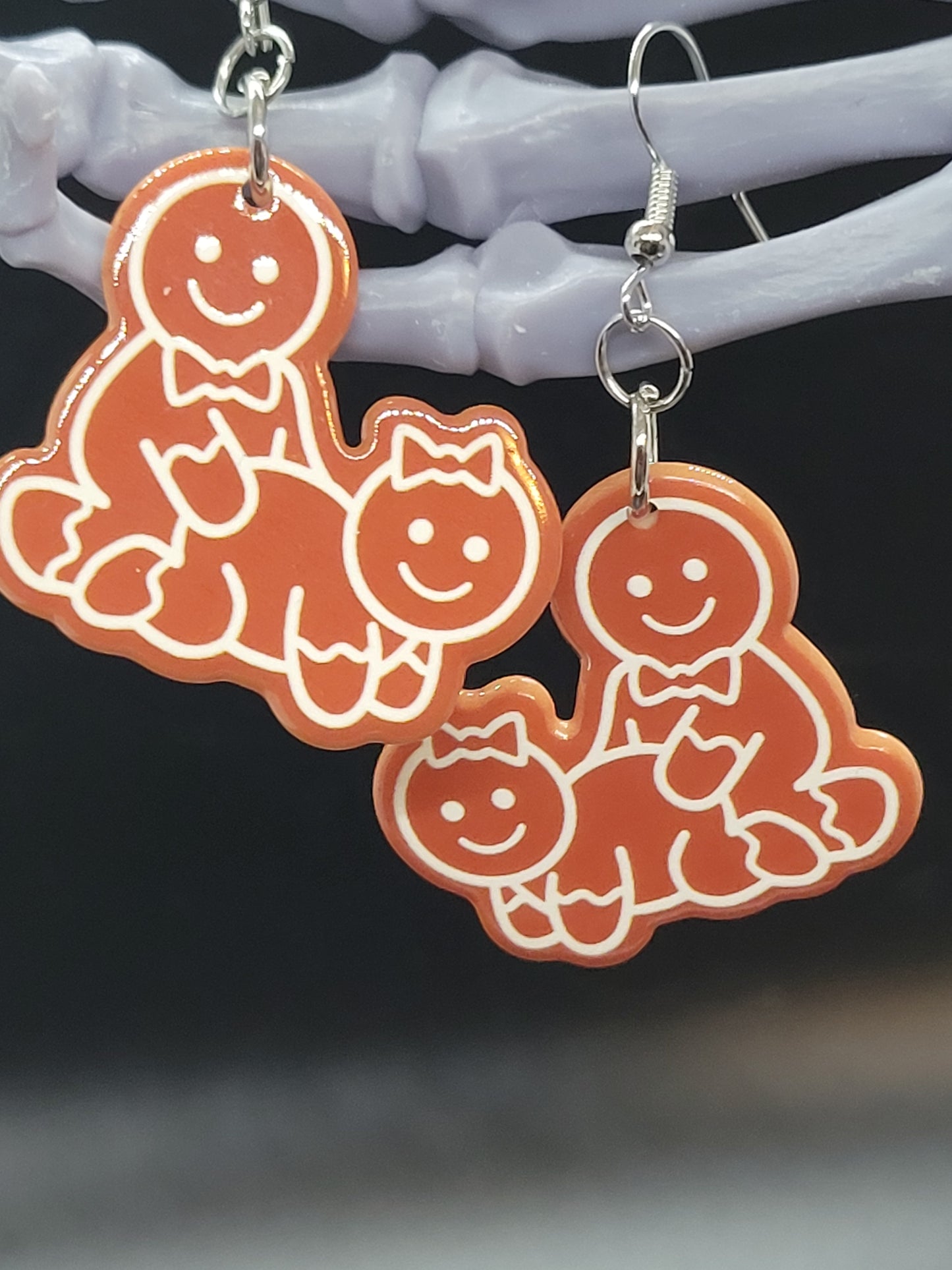 Cheeky Adult Gingerbread People Acrylic Earrings
