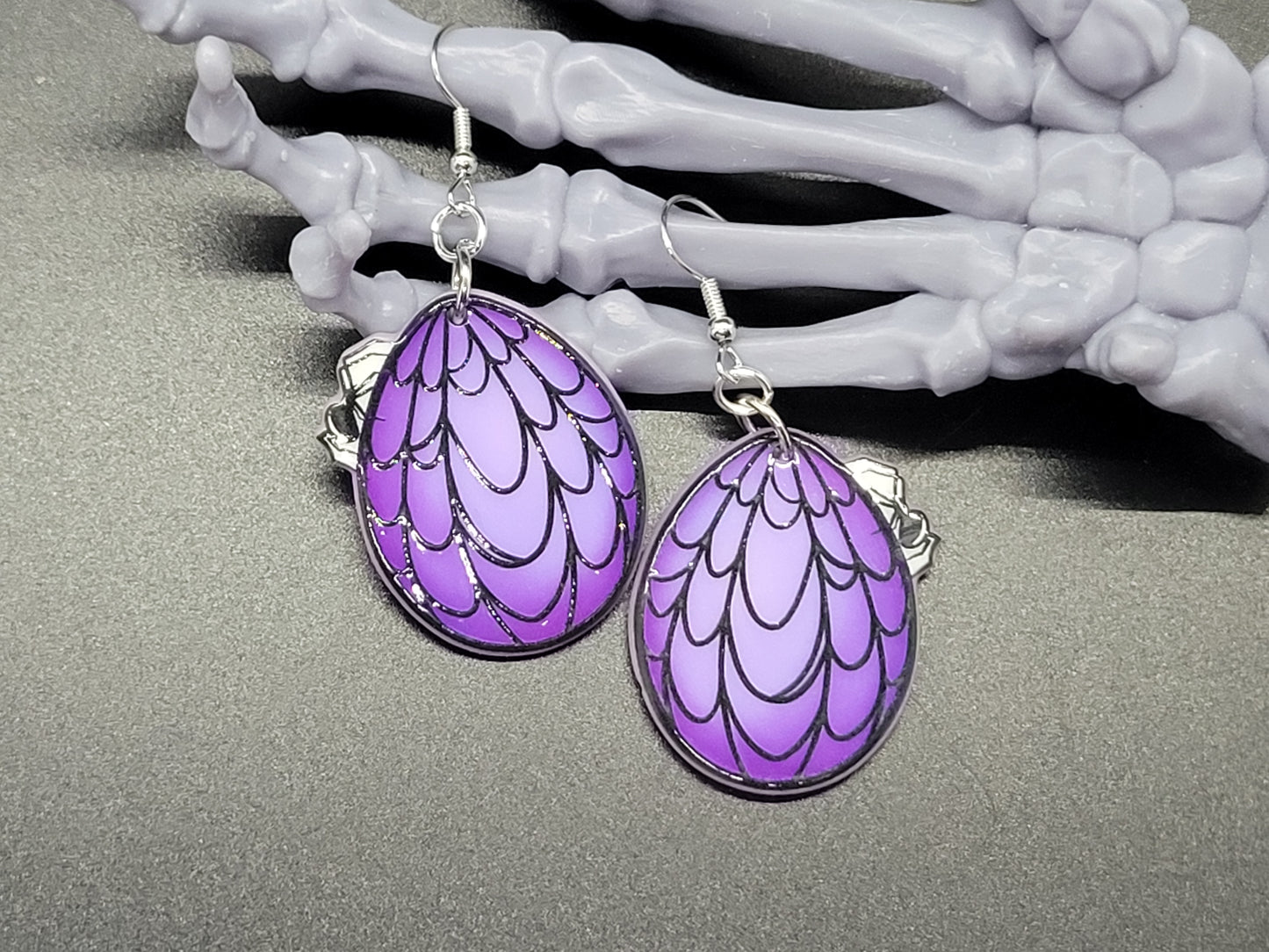 Spiderweb Easter Egg Resin Earrings Necklace Creepster