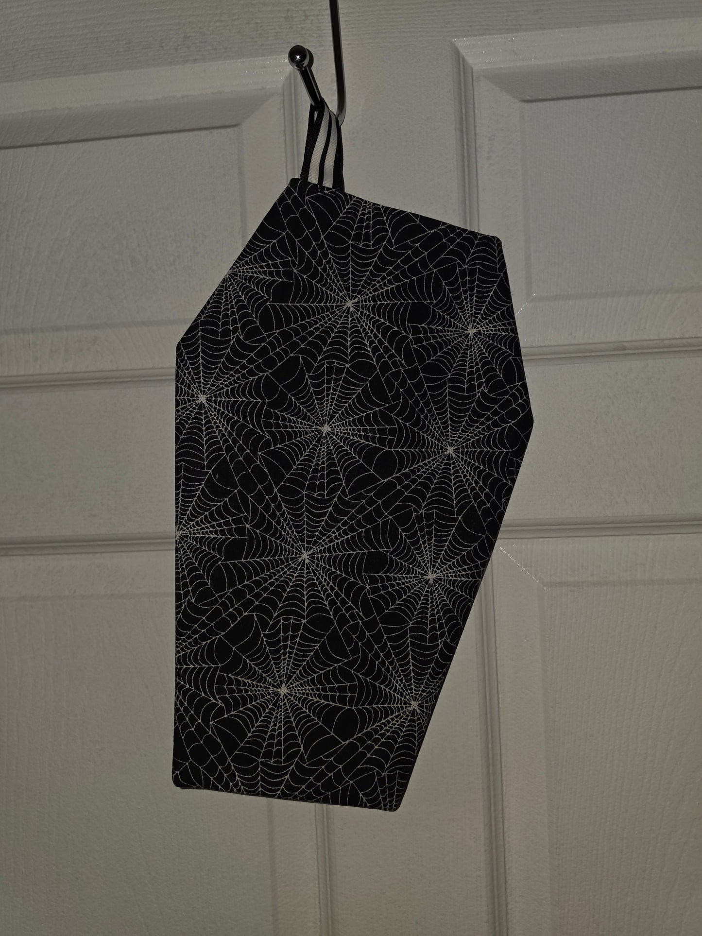 Handmade Coffin Christmas Stocking Catch All Hanging Bag