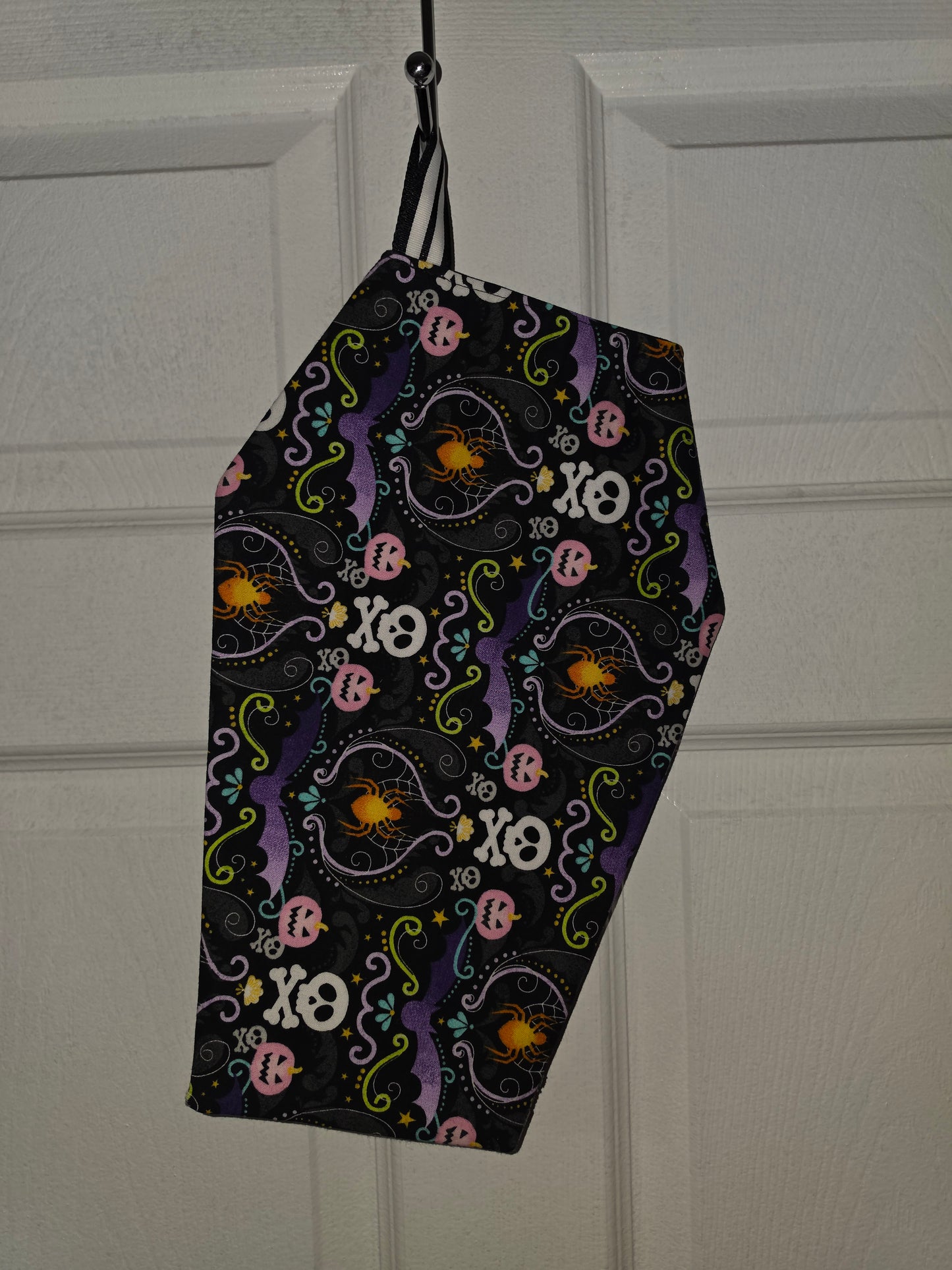 Handmade Coffin Christmas Stocking Catch All Hanging Bag