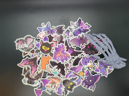 Batty Vinyl Sticker 10 Pack for Junk Journals Scrapbooks Budget Binders
