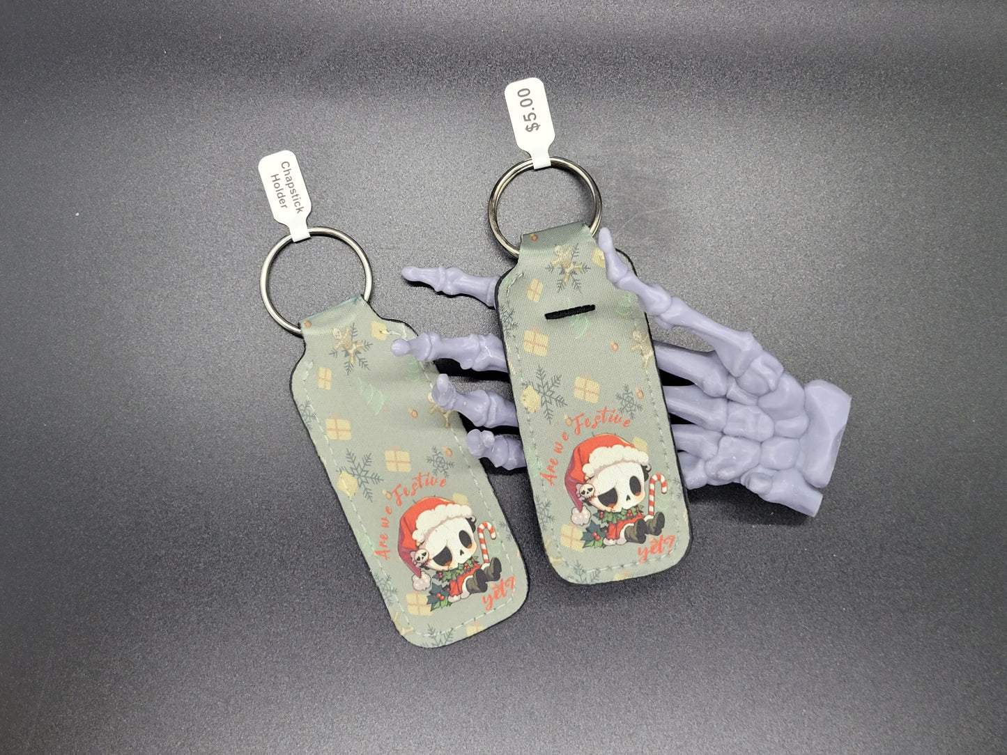 Festive yet? Chapstick Lip Balm Holder Key Chain