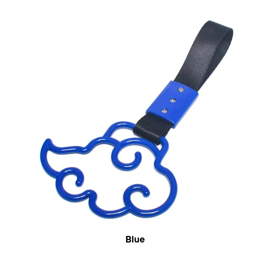 JDM Style Strap Tow Hook Handle Cloud Shape Plastic Car Decoration