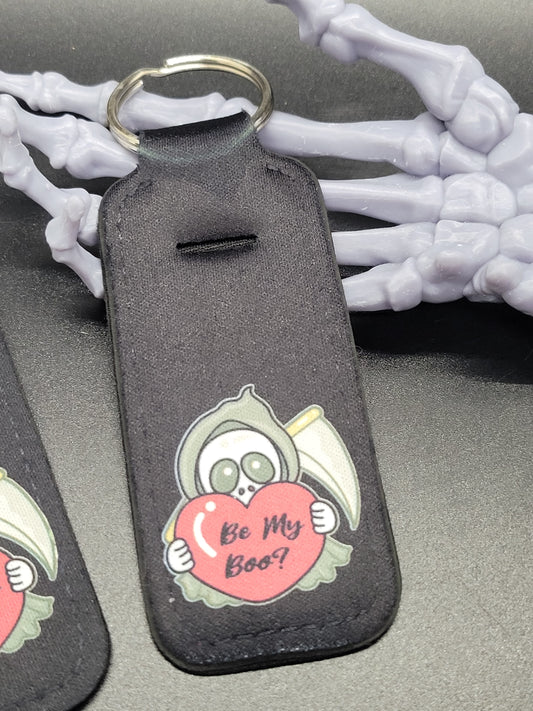 My Boo Chapstick Lip Balm Holder Key Chain Valloween