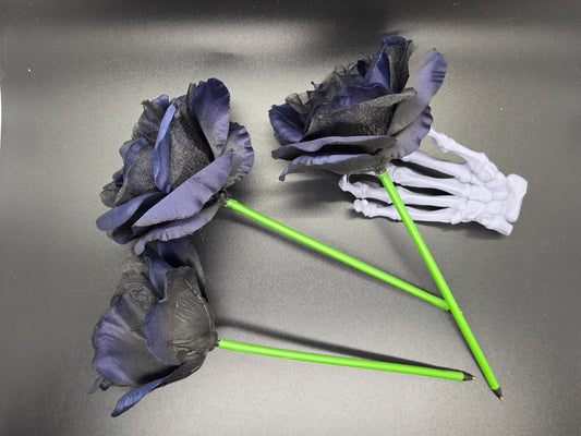 Black Blue Large Rose Pen Black Ink Writing Weddings