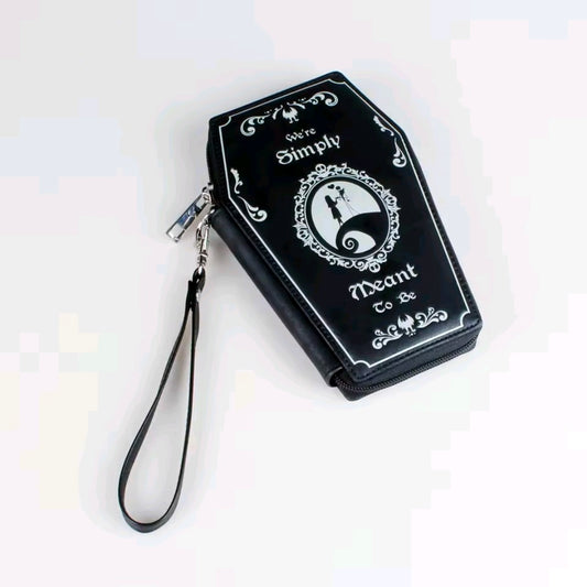 Nightmare Coffin Faux Leather Wallet Wristlet Clutch