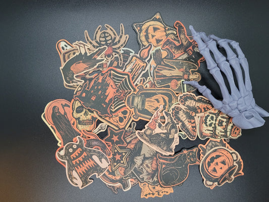 Vintage Halloween Style Vinyl Sticker 10 Pack for Junk Journals Scrapbooks Budget Binders