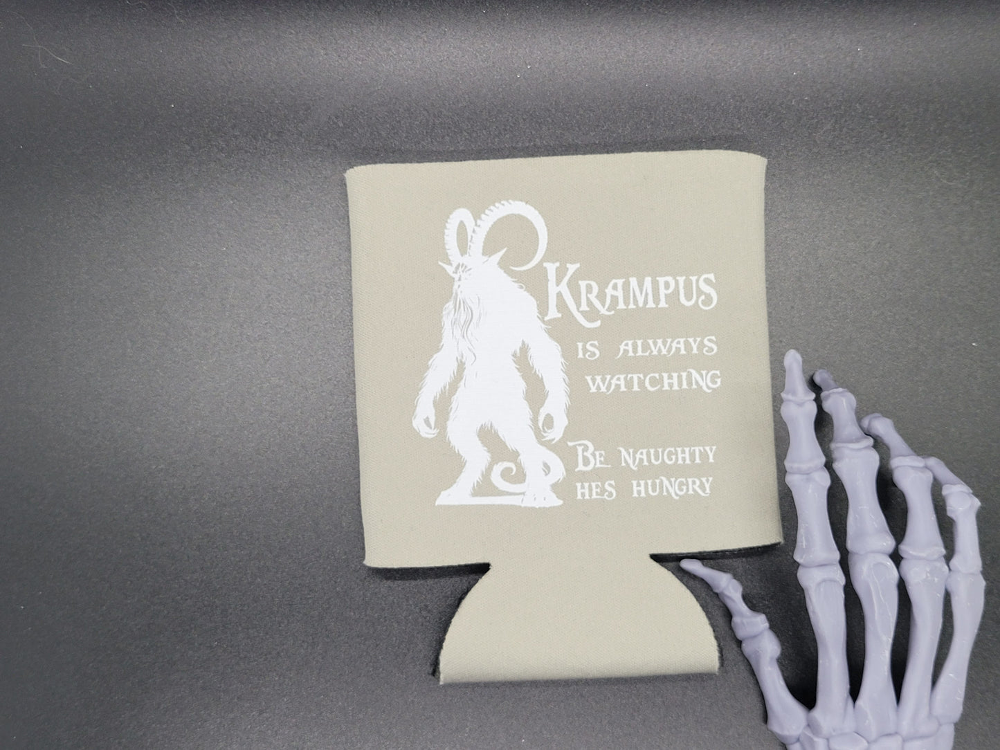 Krampus is Hungry Can Cooler Neoprene Koozie