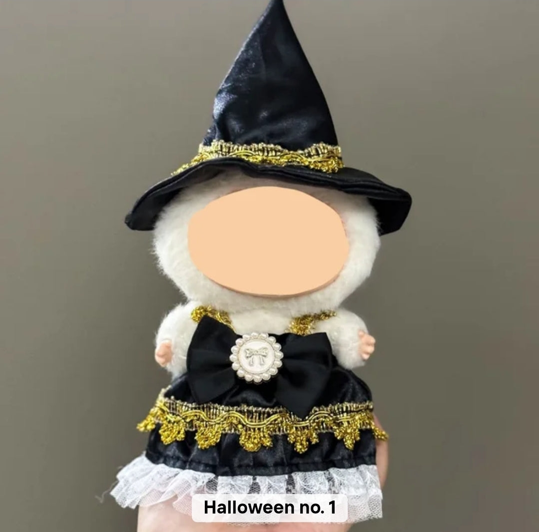 6.5cm Cute Creepy Doll Clothes Halloween Dress Up