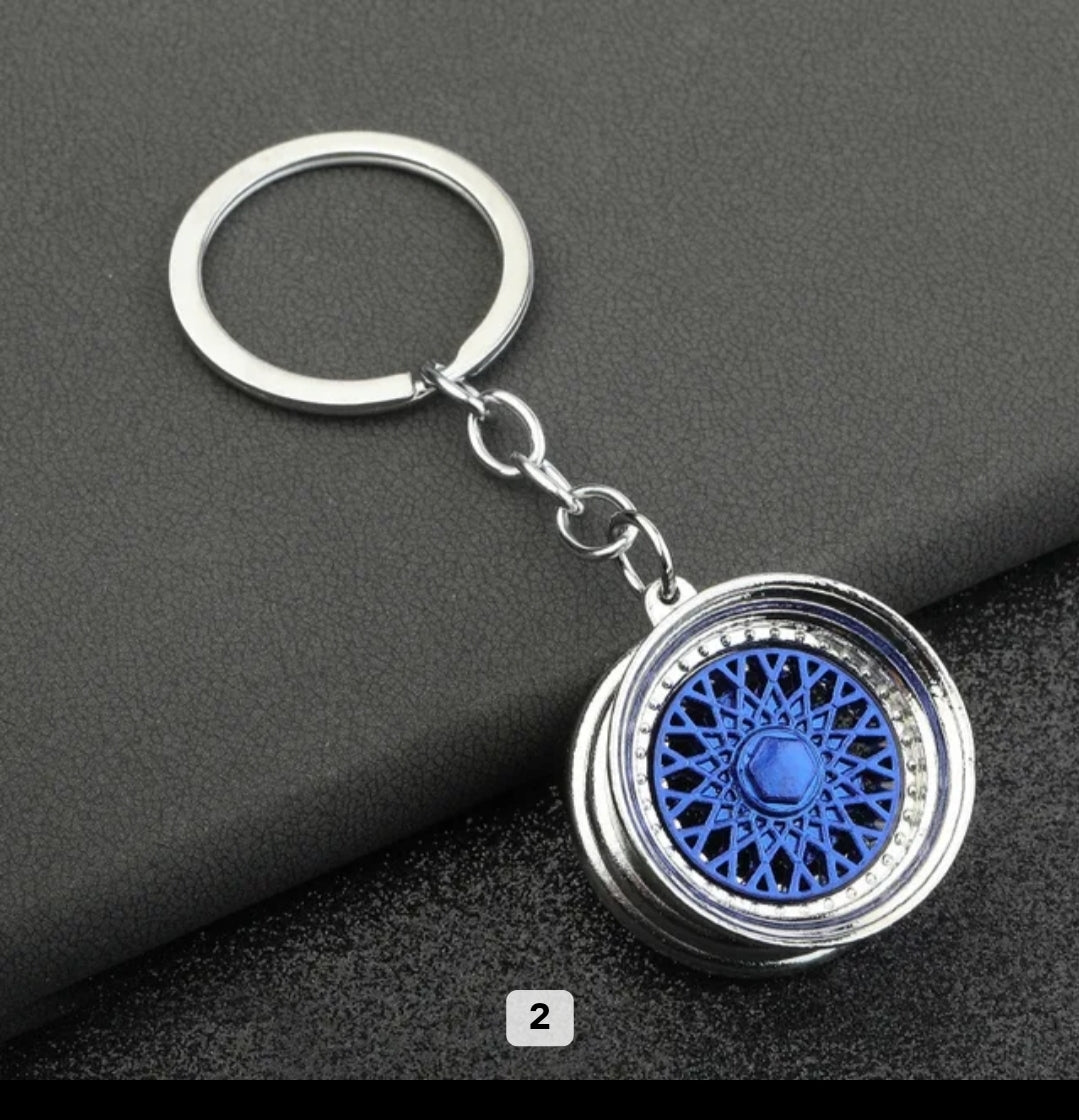 Car Part Rim Key Chain Wheel Metal Alloy