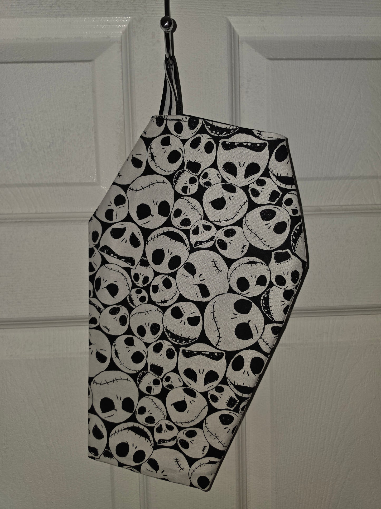 Handmade Coffin Christmas Stocking Catch All Hanging Bag
