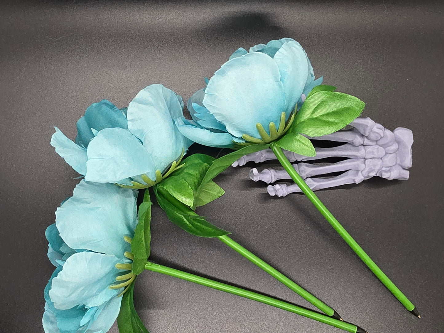 Seafoam Green Large Peony Flower Ink Pen Writting Wedding