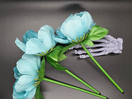 Seafoam Green Large Peony Flower Ink Pen Writting Wedding