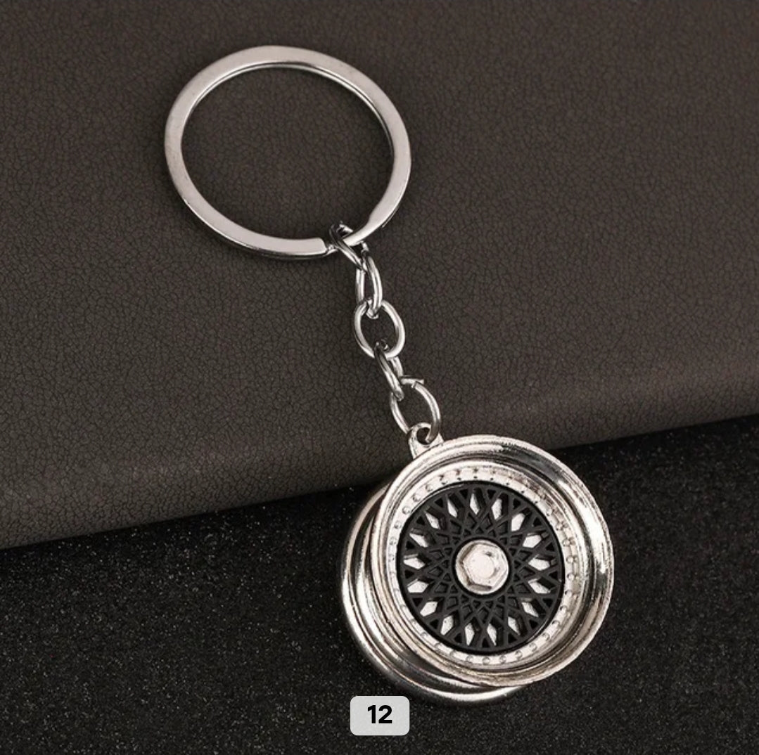 Car Part Rim Key Chain Wheel Metal Alloy