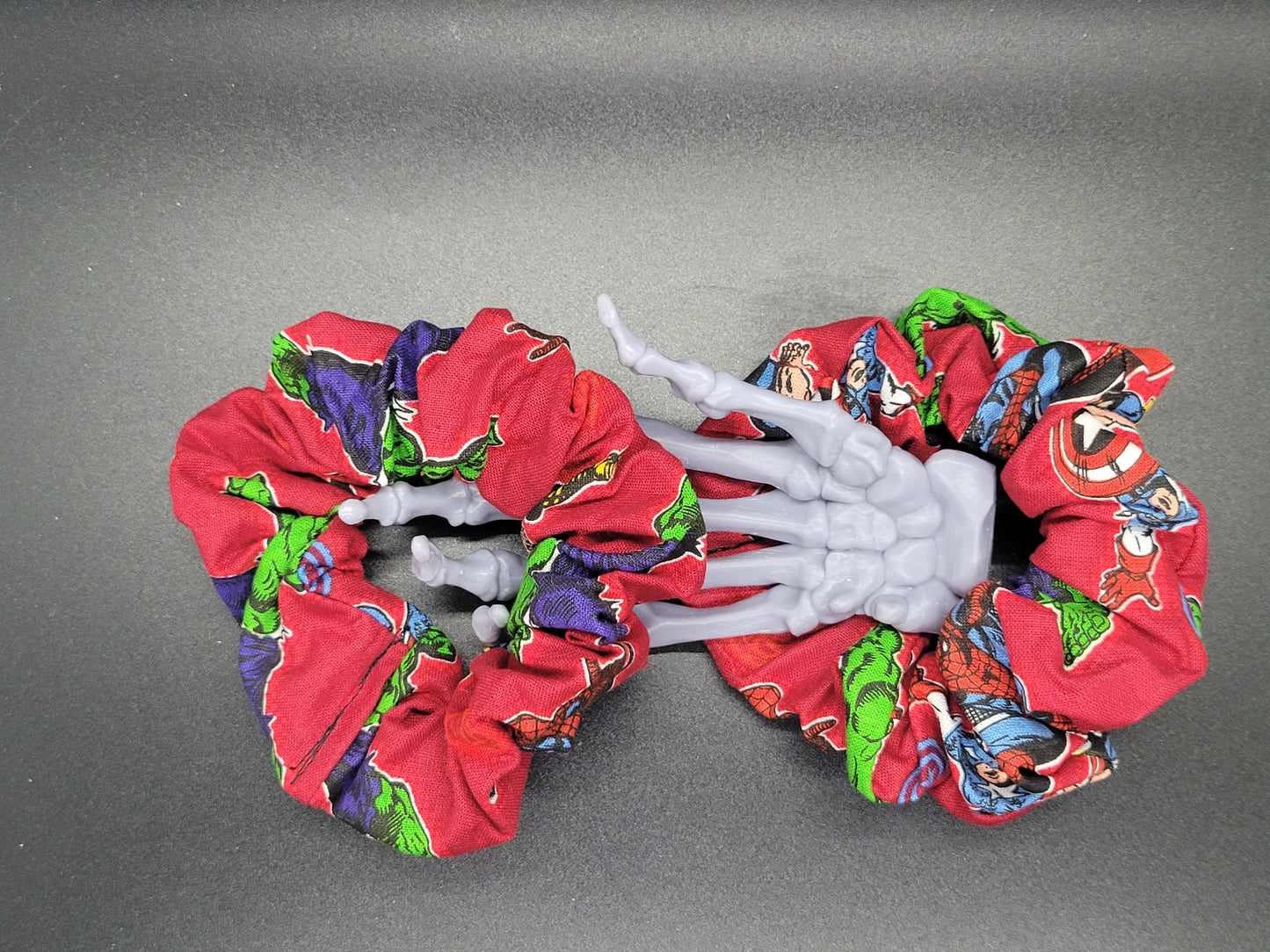 Superhero Cotton and Elastic Hair Tie Scrunchie