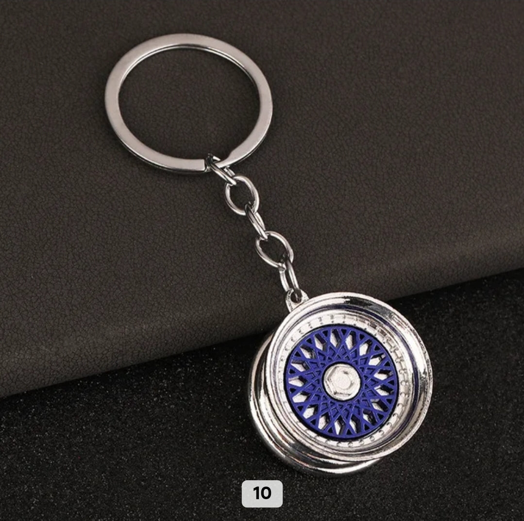 Car Part Rim Key Chain Wheel Metal Alloy