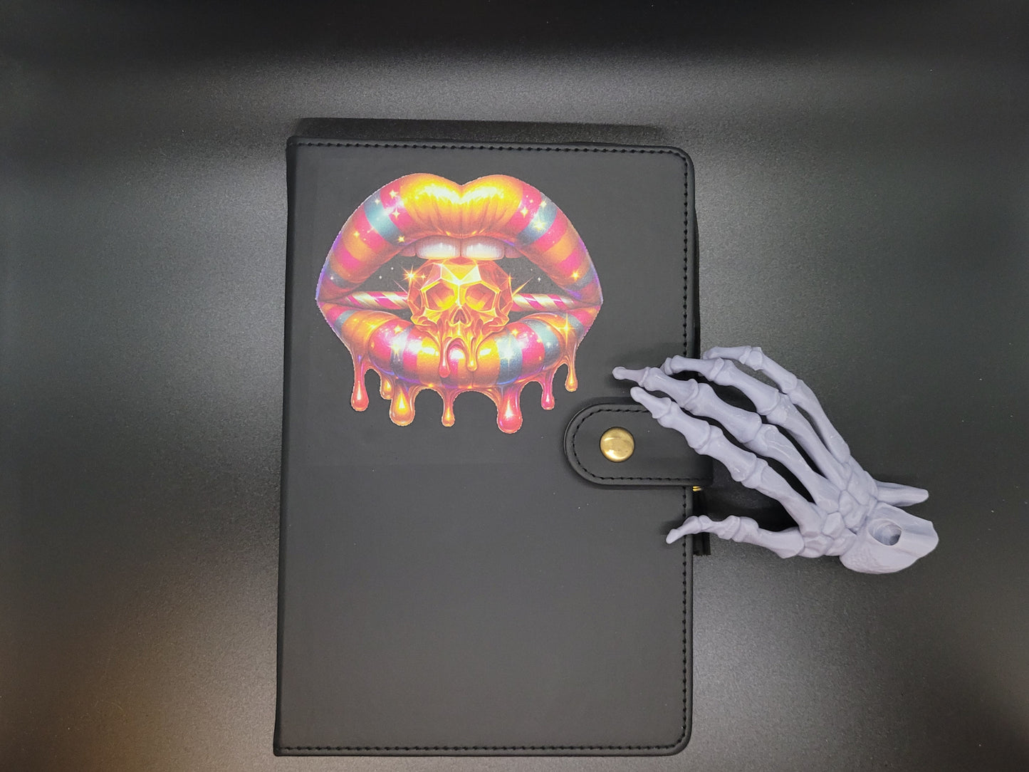 Candy Lined Blank Journal Book of Shadows Grimoire Faux Leather