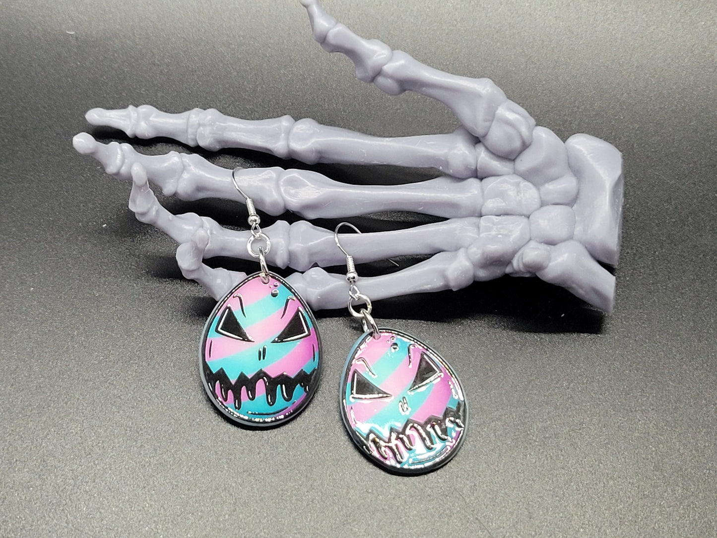 Creepy Easter Egg Resin Earrings Necklace Creepster