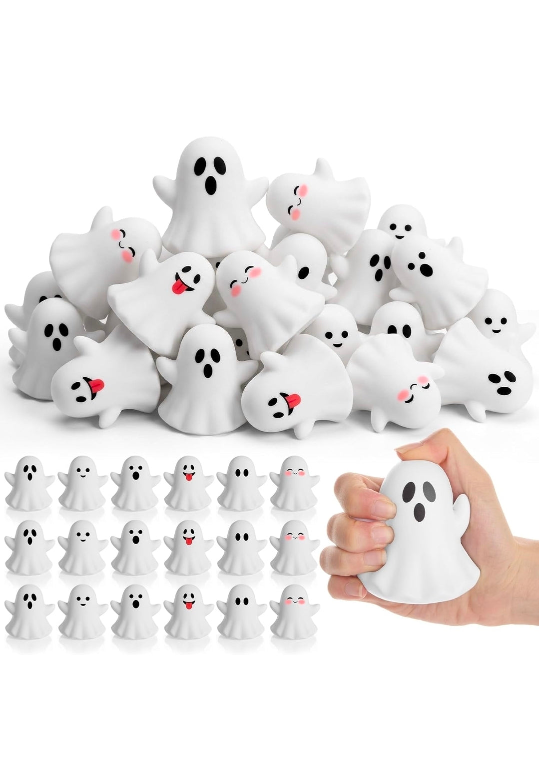 Assorted Foam Squeeze Toy Ghosts