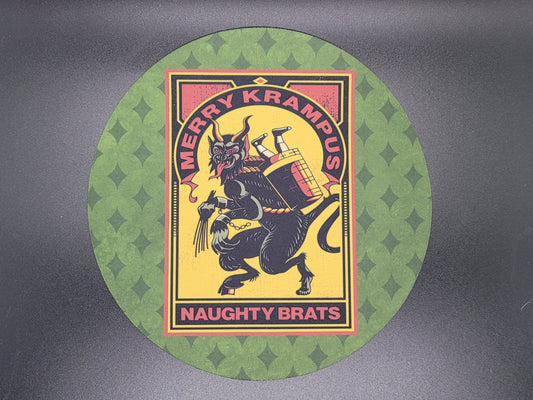 Krampus Green Neoprene Mouse Pad