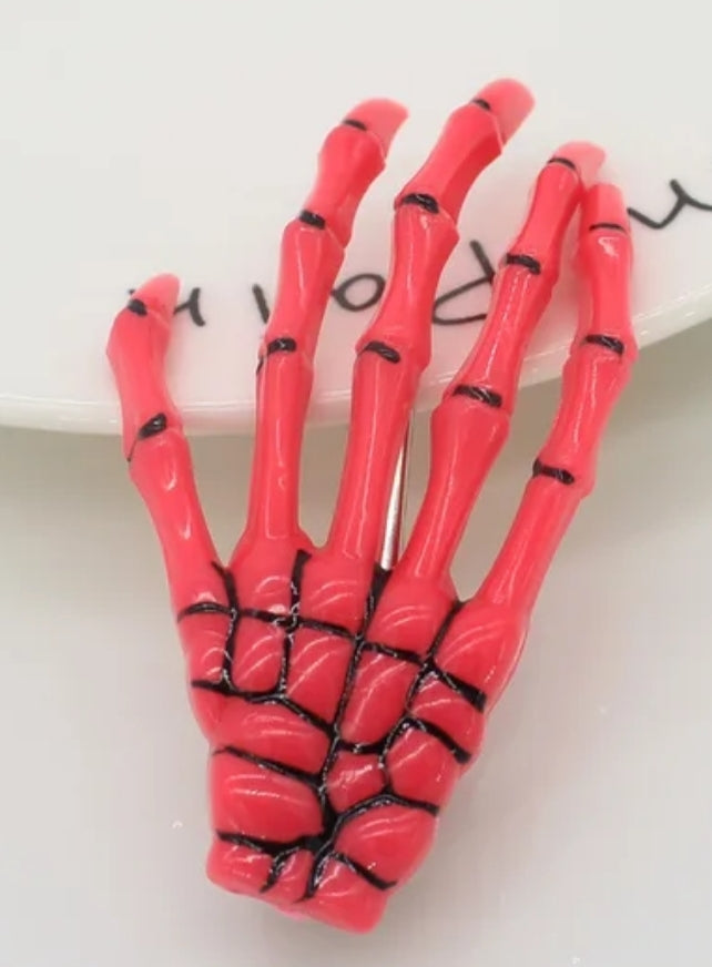 Skeleton Hand Hair Clips