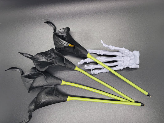 Black Calla Lily Pen Black Ink Writing Wedding