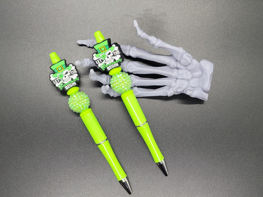 Shamrock Shenanagan Beaded Pen with Refill