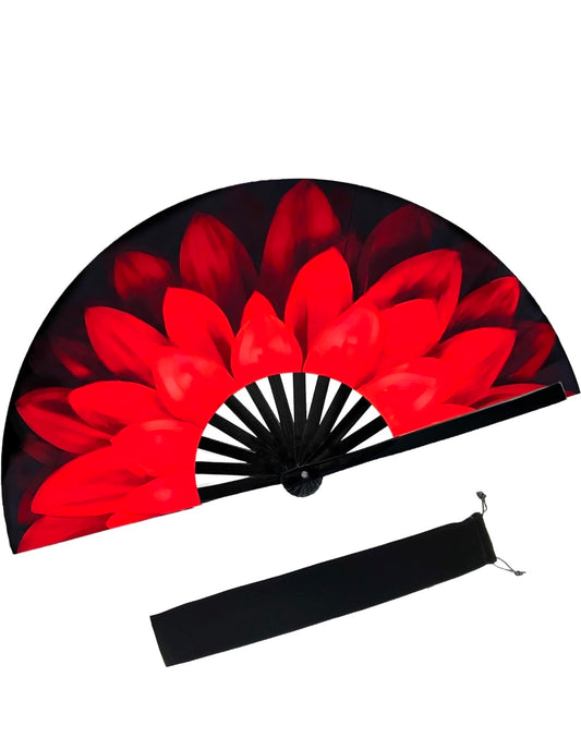 Red Dahlia 13 inch Clack Fan