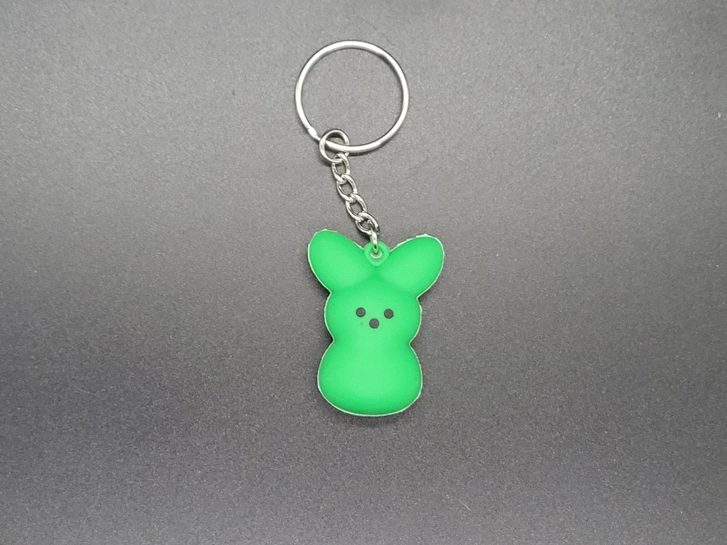 Peep Bunny Soft PVC Keychain