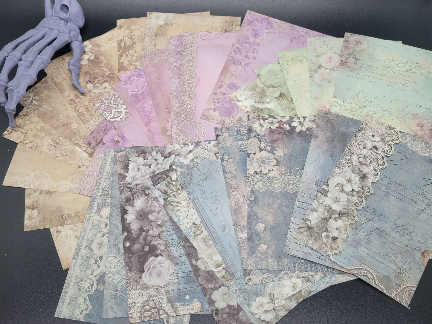 Junk Journal Scrapbook Pages 40 Page Pack