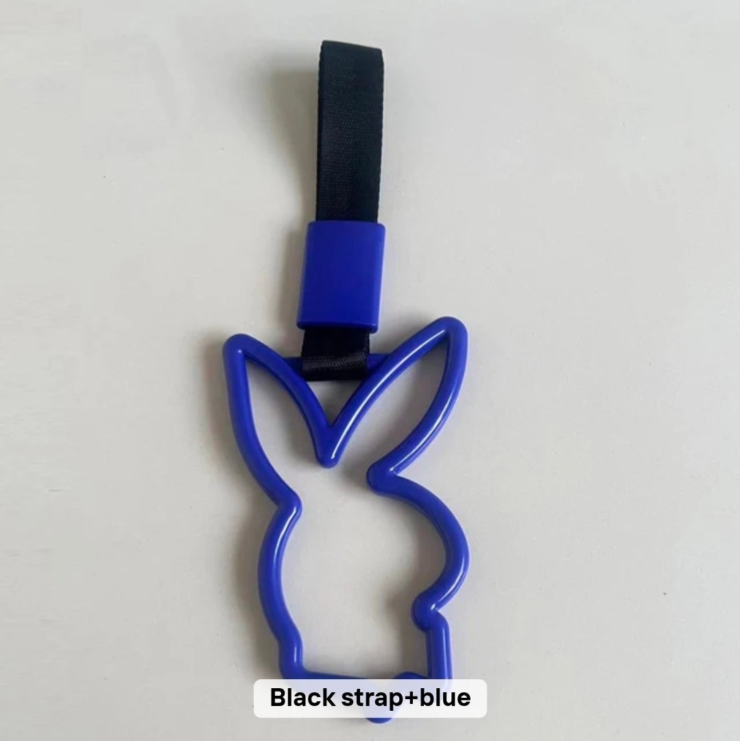 JDM Style Strap Tow Hook Handle Bunny Shape Plastic Car Decoration