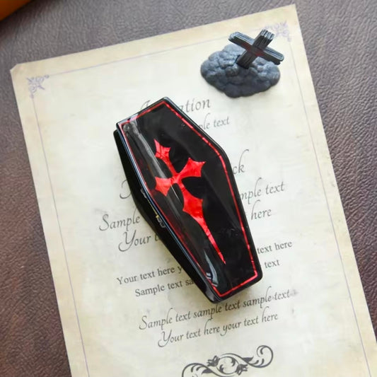 Black Coffin Acrylic Hair Claw Clip