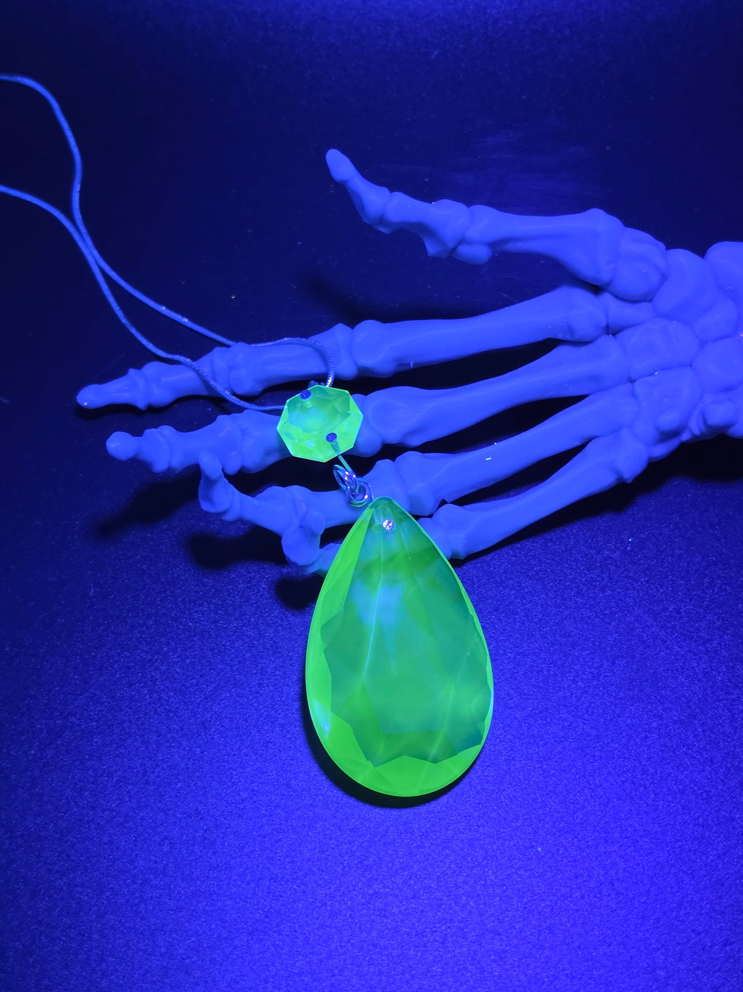 Antique/ Vintage Grey Glass Pendant Uranium Glass Murano