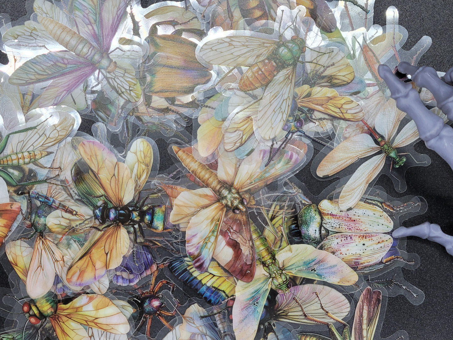 Insects Clear PET Gothic Vinyl Sticker 10 Pack for Junk Journals Scrapbooks Budget Binders