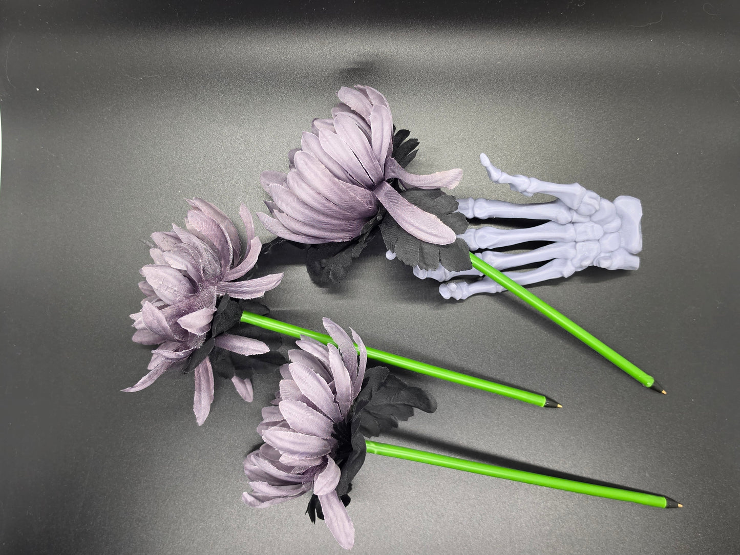 Large Grey Chrysanthemum Flower Ink Pen Writting Wedding