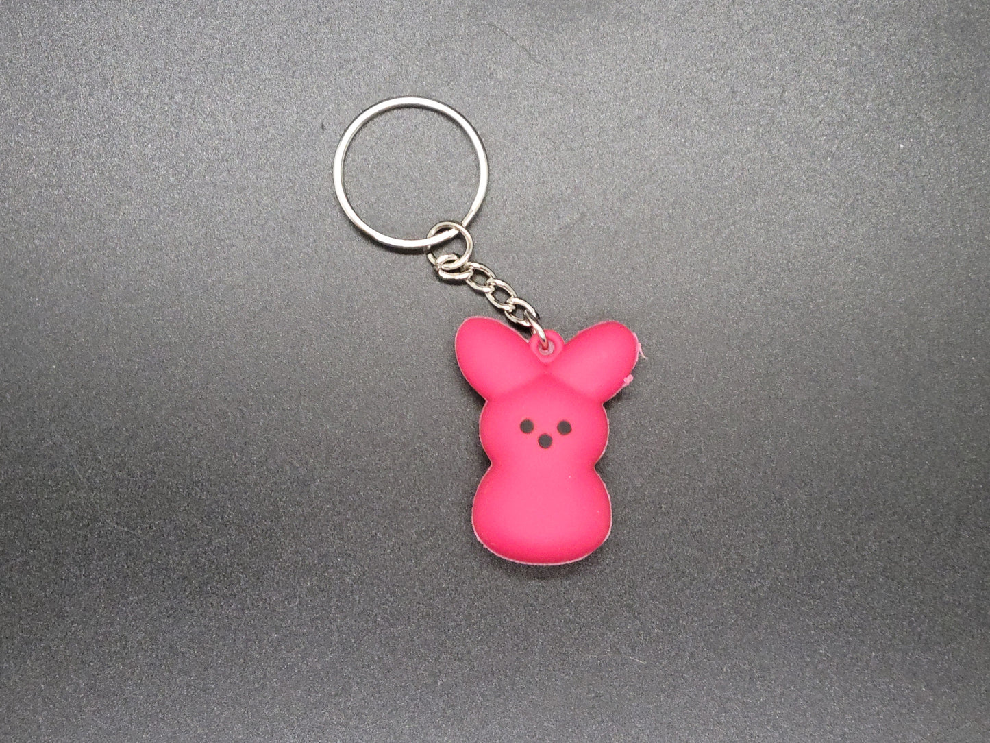 Peep Bunny Soft PVC Keychain