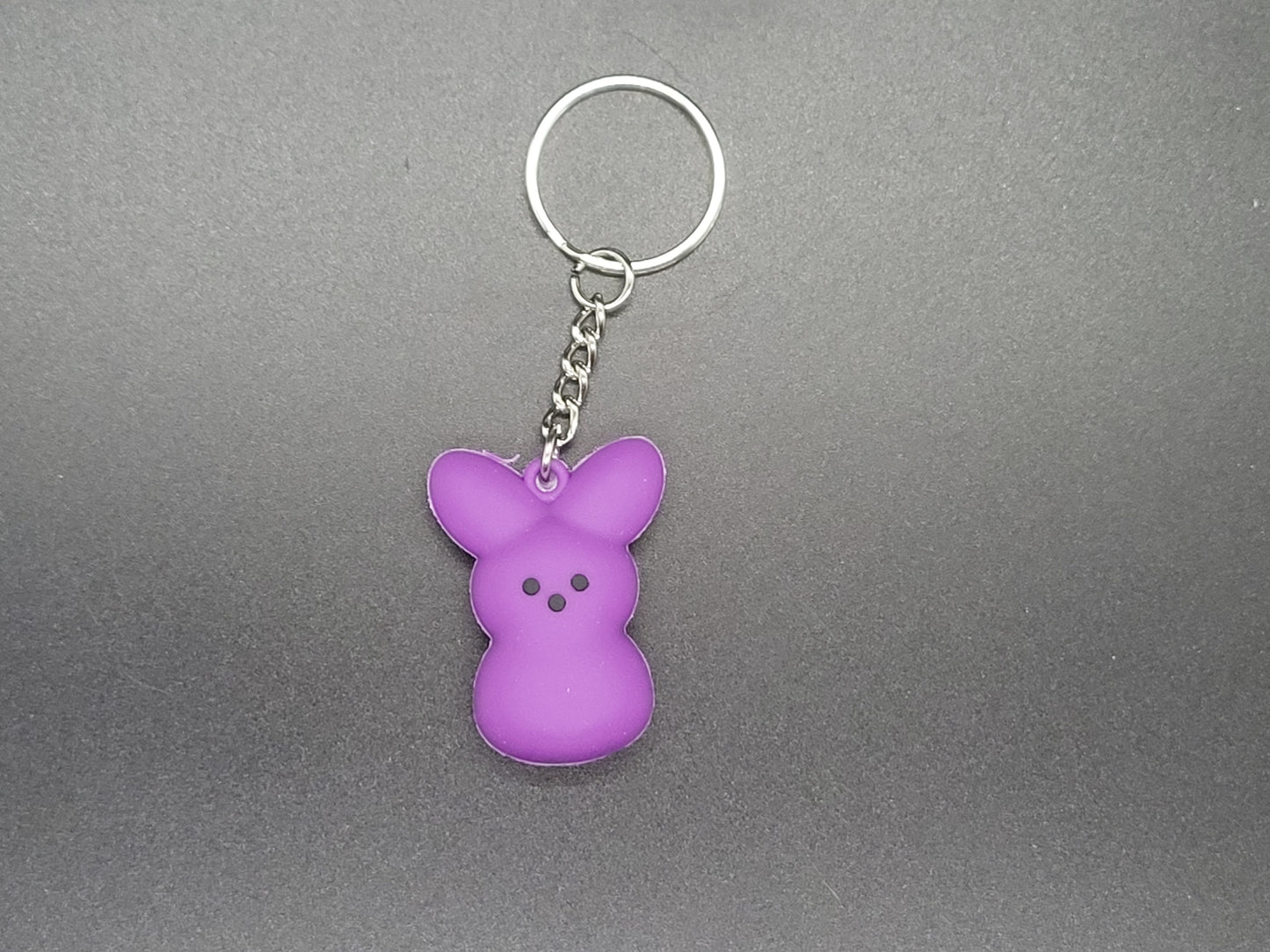 Peep Bunny Soft PVC Keychain