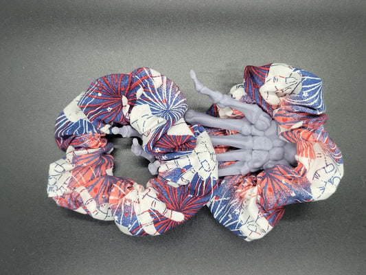 Peace Hands Cotton and Elastic Hair Tie Scrunchie