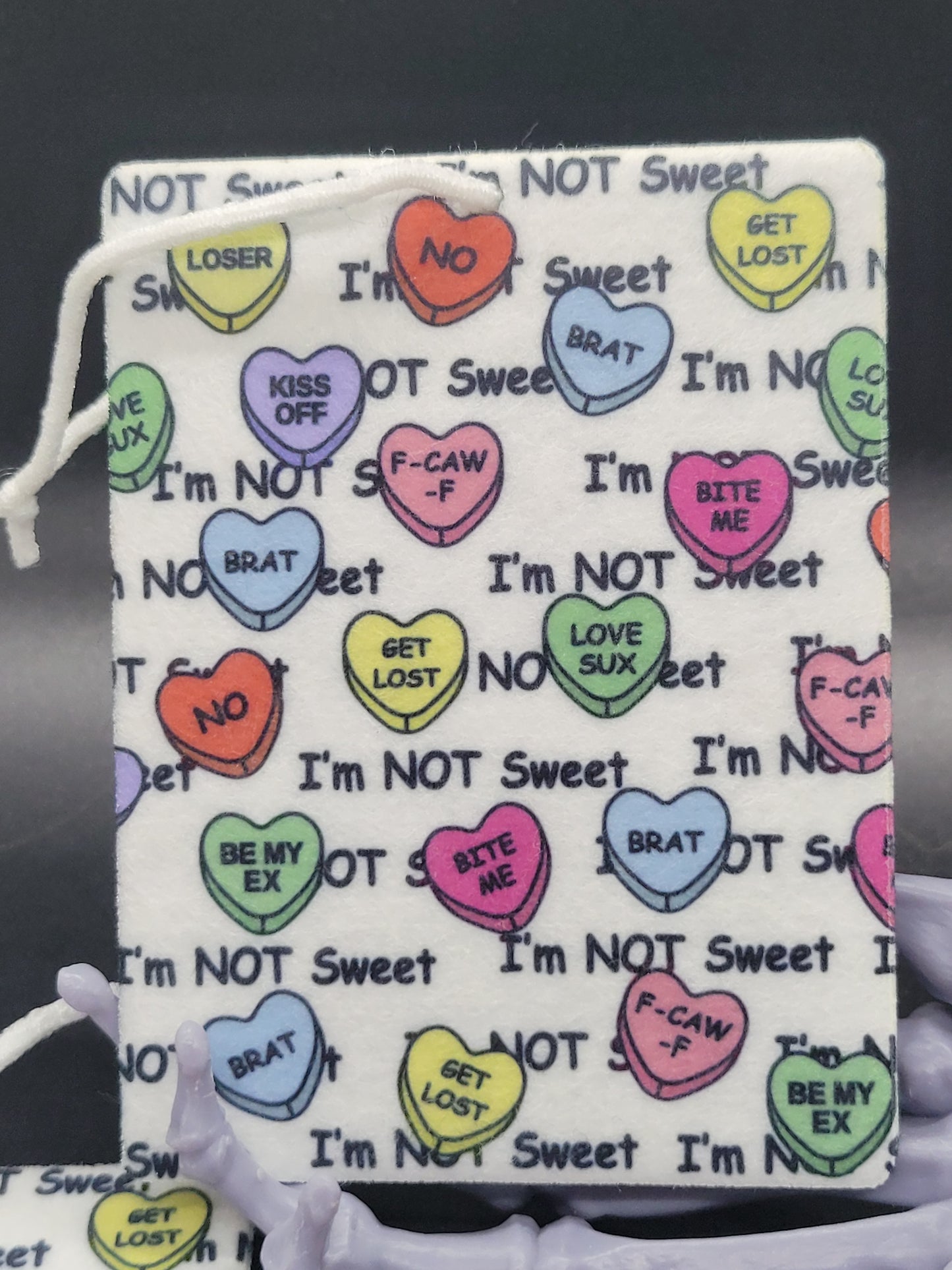 Not Sweet Felt Air Freshener Valloween